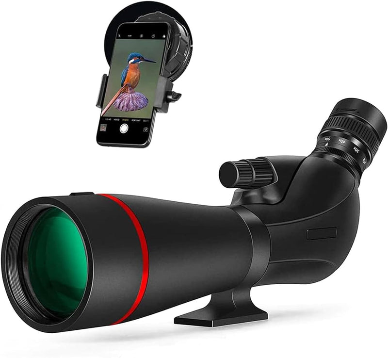 JoyDate 20-60x 80mm ED Spektiv mit Smartphone Adapter, Extra-Low Dispersion Spektivs perfekt für Zie
