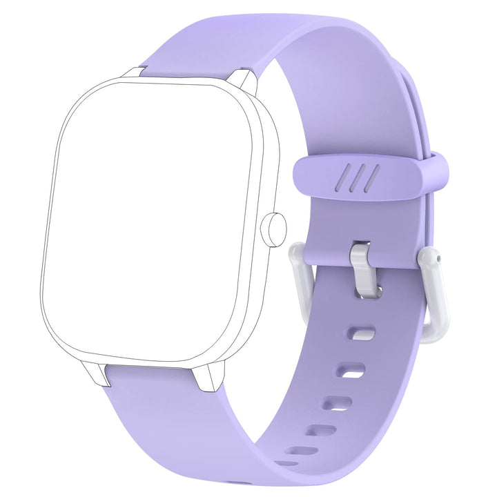HENGTO Weiches Silikon-Smartwatch-Ersatzarmband, 16 mm, für Jungen und Mädchen A-Purple, A-Purple