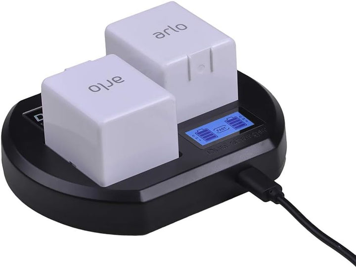 DuraPro LCD Dual Akku Ladegerät Ladestation für Arlo Pro, Arlo Security Light, Arlo Pro 2 & Arlo Go