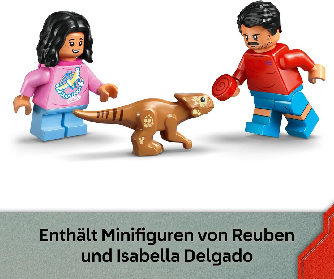 LEGO Jurassic World Raptor: Verfolgungsjagd mit dem Geländewagen – 2 Dinosaurier Figuren, Auto, 2 Mi