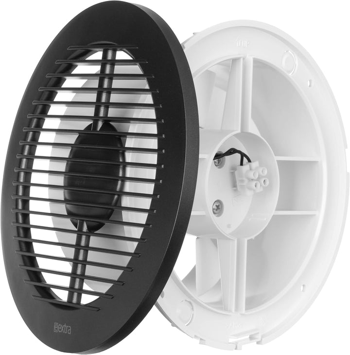 Ø 150mm Anthrazit Badlüfter - Ventilator mit Kugellager - Lüfter für Effiziente Belüftung im Bad Kuc