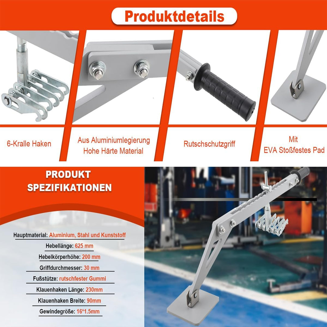Lfhelper 6 Dent Puller Kit 625 mm Nivellierstange Single Leg Dent Puller 200 mm Dent Pull Bar Auto M