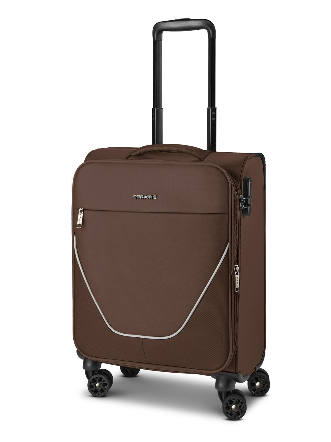 Stratic Kabinen-Koffer für Damen und Herren | Kleiner Cabin-Trolley 40 x 21 x 55 cm aus hochwertigem