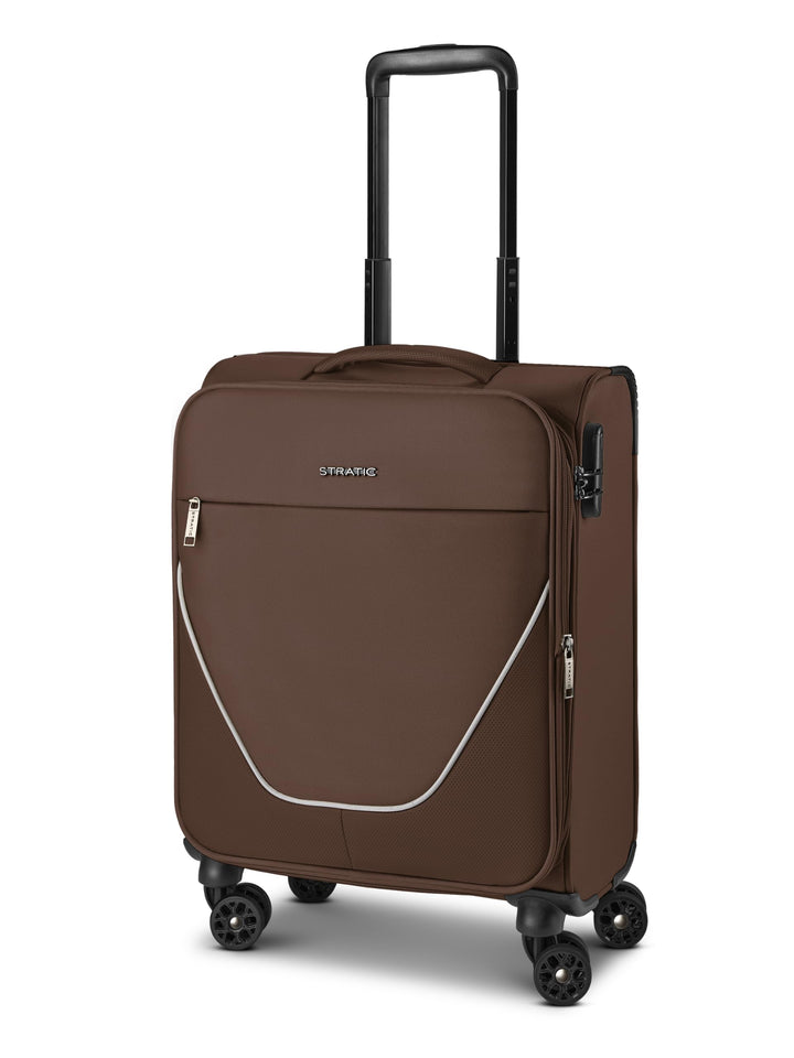 Stratic Kabinen-Koffer für Damen und Herren | Kleiner Cabin-Trolley 40 x 21 x 55 cm aus hochwertigem