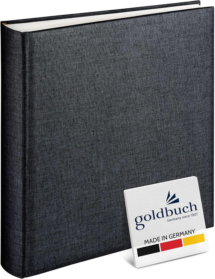 goldbuch 31 660 Fotoalbum Summertime Anthrazit, Fotobuch 30 x 31 x 6 cm, Foto Album 100 weisse Seite