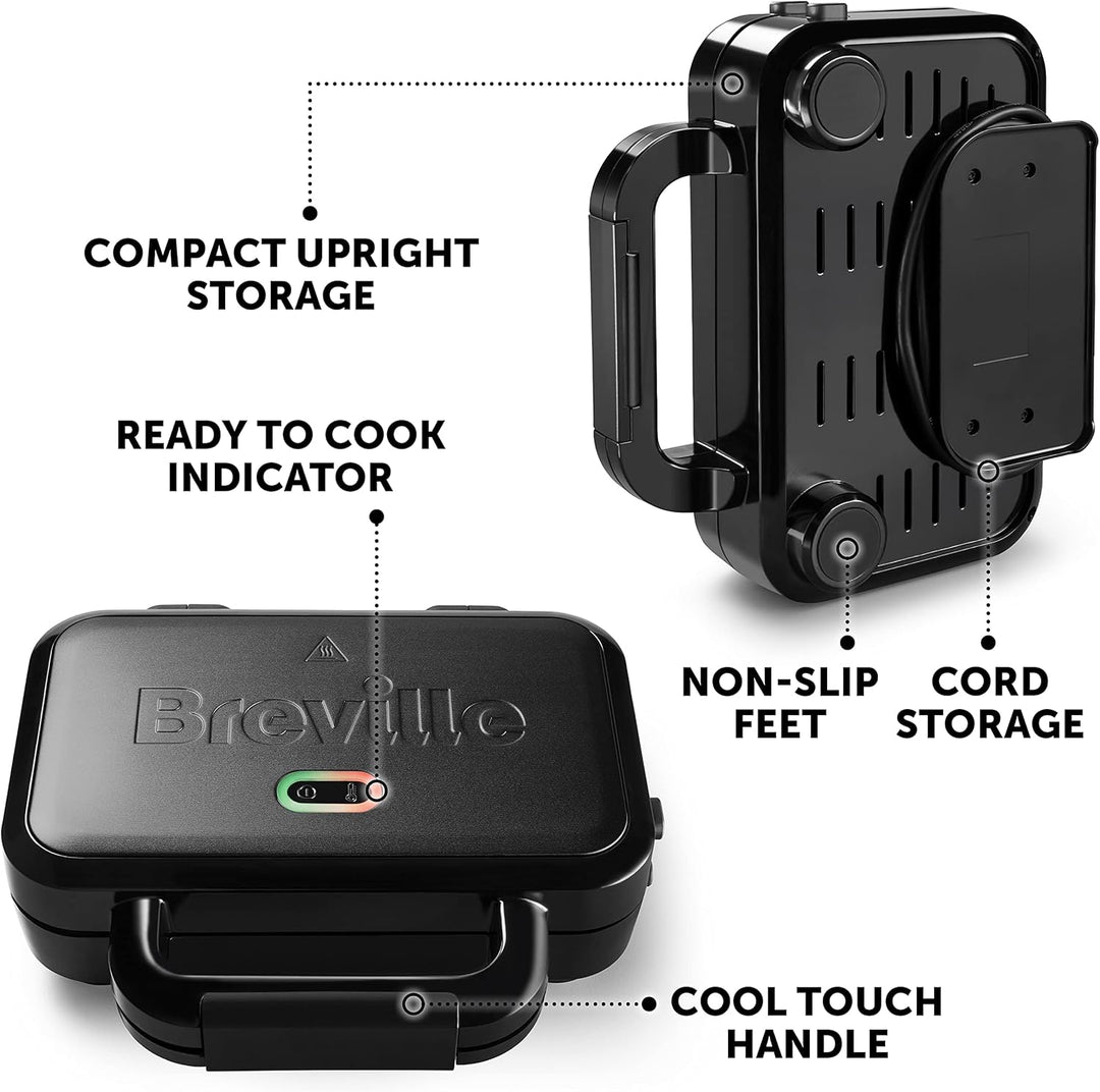 Breville Ultimate VST082 Toastimaker mit tiefer Befüllung | 2-Scheiben-Toastoaster | Abnehmbare Anti
