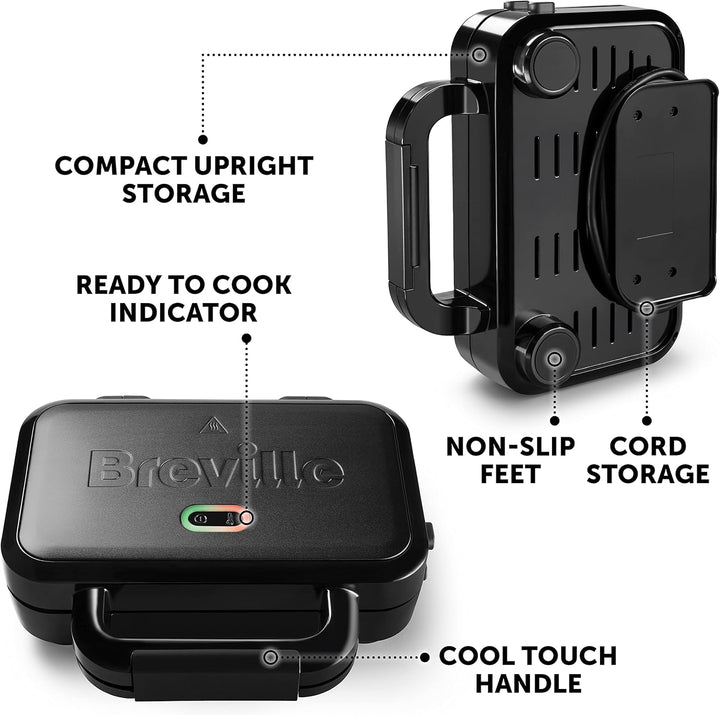 Breville Ultimate VST082 Toastimaker mit tiefer Befüllung | 2-Scheiben-Toastoaster | Abnehmbare Anti