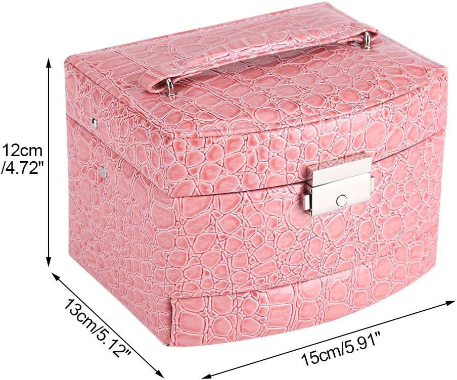 Zerodis 3 Schichten Schmuck Halskette Ring Aufbewahrungsbox Fall Veranstalter mit Moderner Schnallen