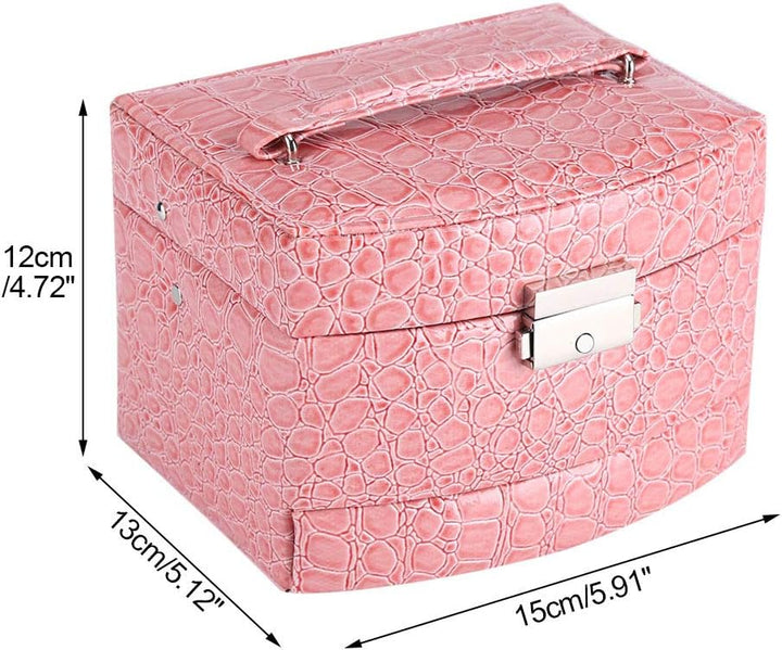 Zerodis 3 Schichten Schmuck Halskette Ring Aufbewahrungsbox Fall Veranstalter mit Moderner Schnallen