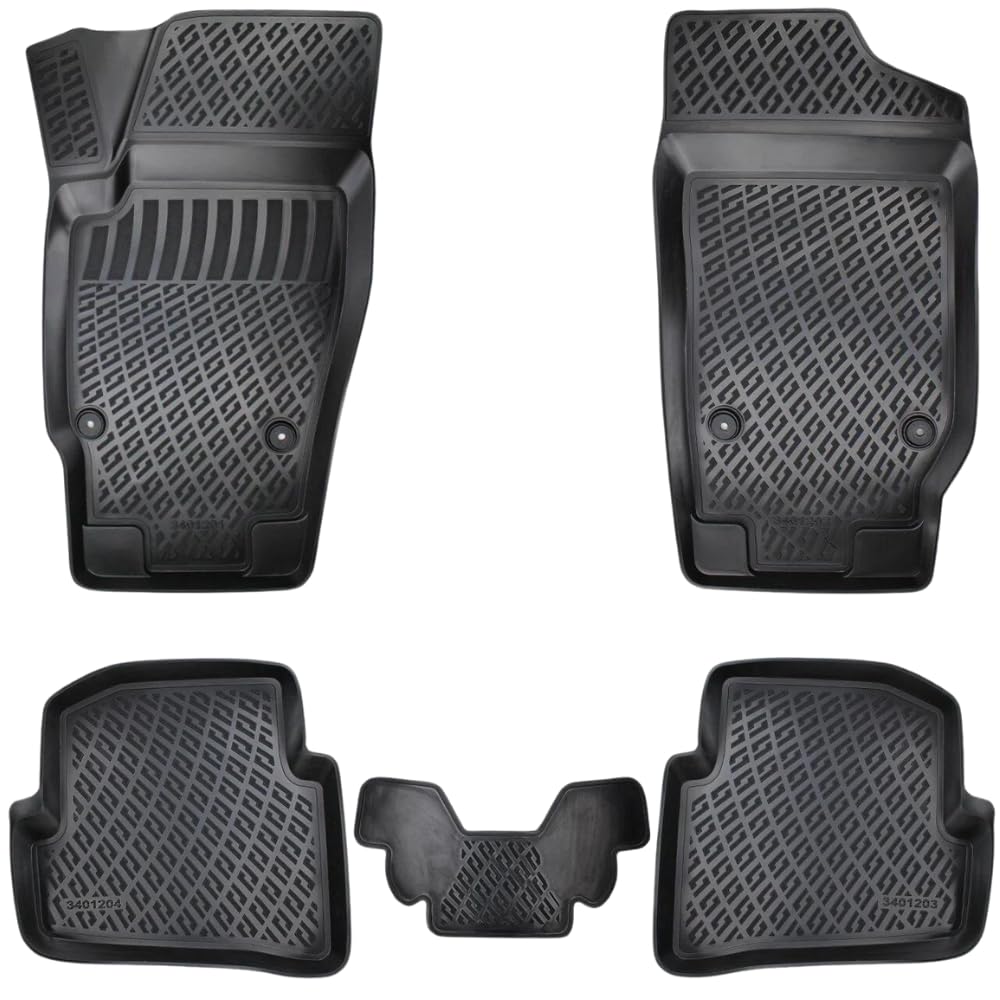 Rizline Passgenau 3D Fussmatten kompatibel mit Seat Ibiza III Typ 6L 2002-2008 Passgenau Fussmatten