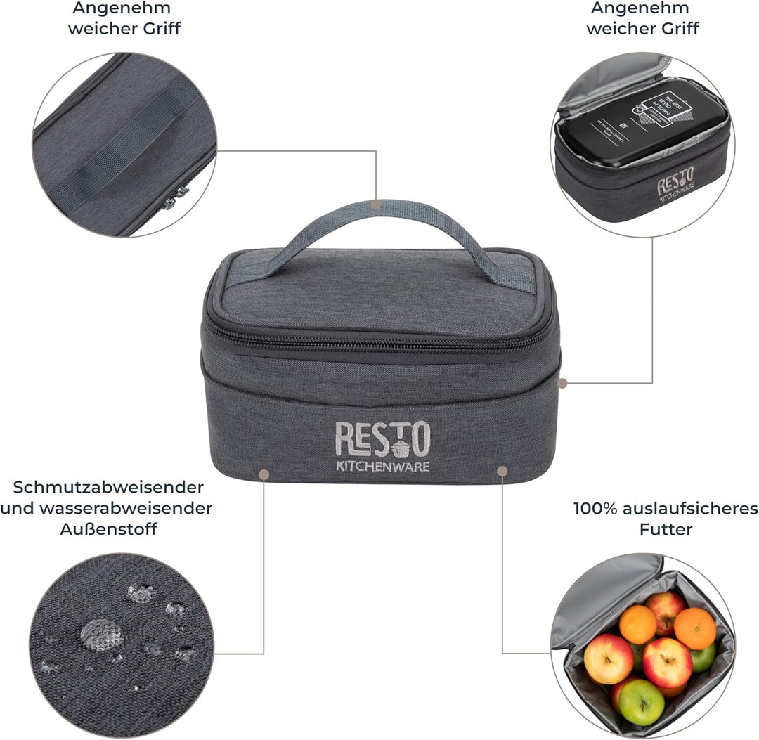 RESTO Bequeme Faltbare Thermotasche 1,7 L, 3,5 L oder 6 L - Perfekte Lunchtasche für Damen & Herren,
