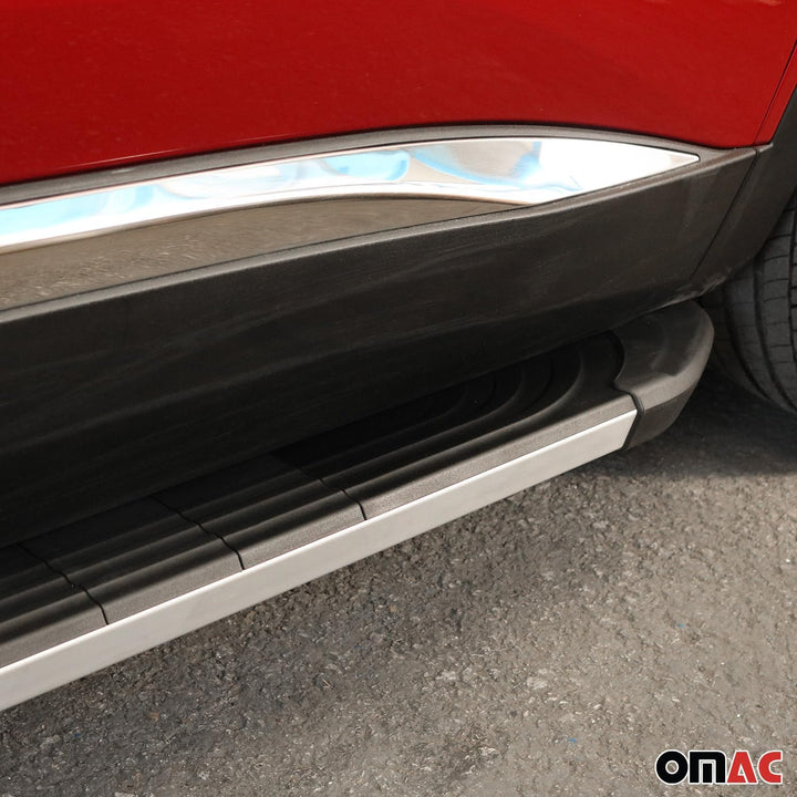 OMAC Trittbretter Seitenschweller Seitenschürze Kompatibel mit Ford Kuga 2008-2011 - 2X Aluminium Ha