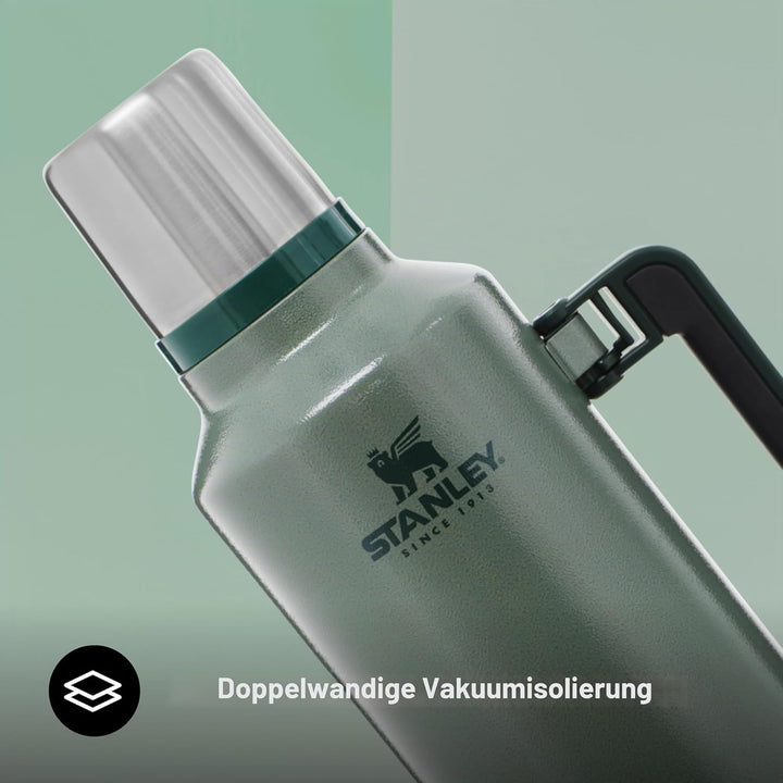 Stanley Classic Legendary Thermosflasche- Thermos Hält 15-48 Stunden Heiss oder Kalt - Edelstahl The