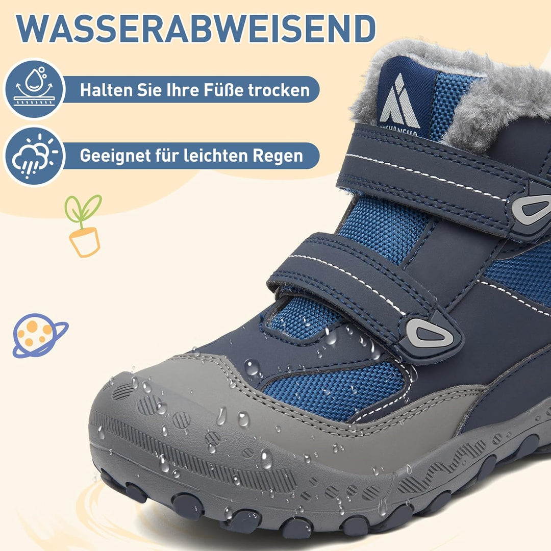 Mishansha Kinder Winterschuhe Mädchen Winterstiefel Warm Schneestiefel Gefüttert Boots Wasserdicht 2