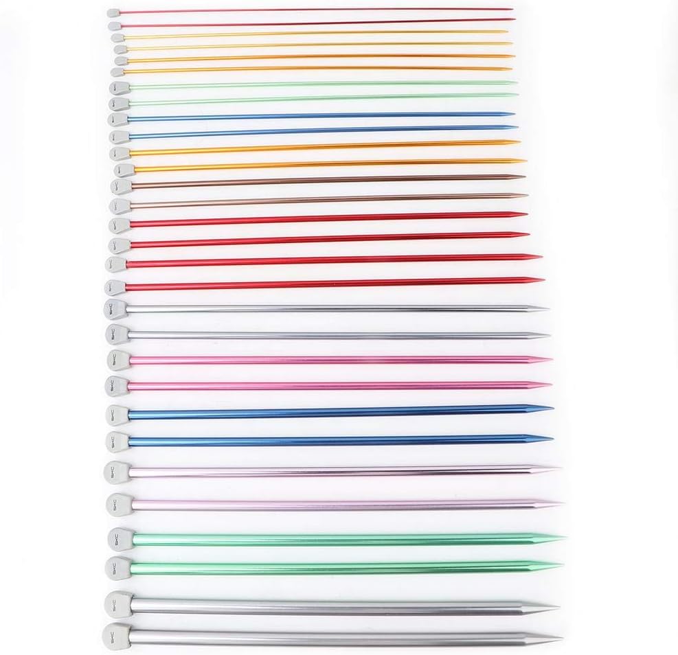 Stricknadel-Set, 15 Paar bunte oxidierte Pullover Garn Nadel DIY Hand stricken Tool Bar Nadel SetStr