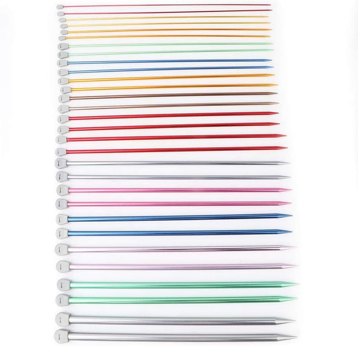 Stricknadel-Set, 15 Paar bunte oxidierte Pullover Garn Nadel DIY Hand stricken Tool Bar Nadel SetStr