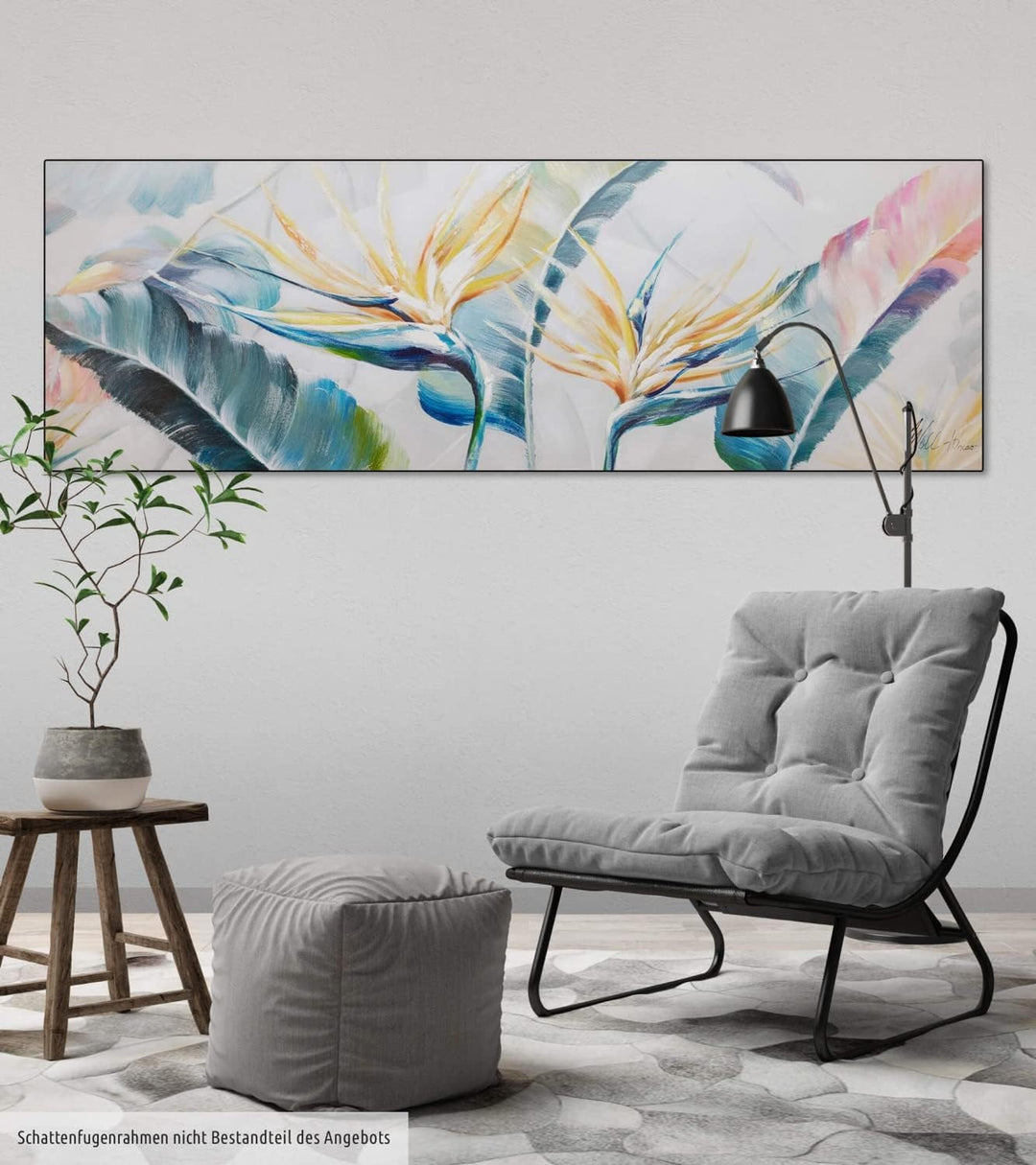 KunstLoft Leinwandbild | 100% HANDGEMALT | 150x50cm | Gemälde &