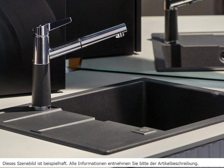 Schock Küchenarmatur SC-510 Asphalt – Hochdruck Armatur CRISTALITE mit ausziehbarer Schlauch-Brause