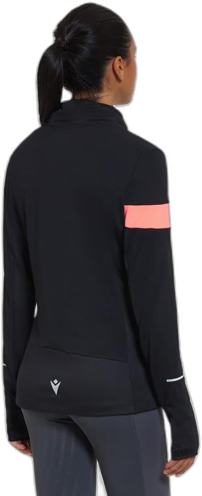 Macron Damen Run FCC Blondie High Neck Top Woman Blk/Ncor Laufshirt M Schwarz, M Schwarz