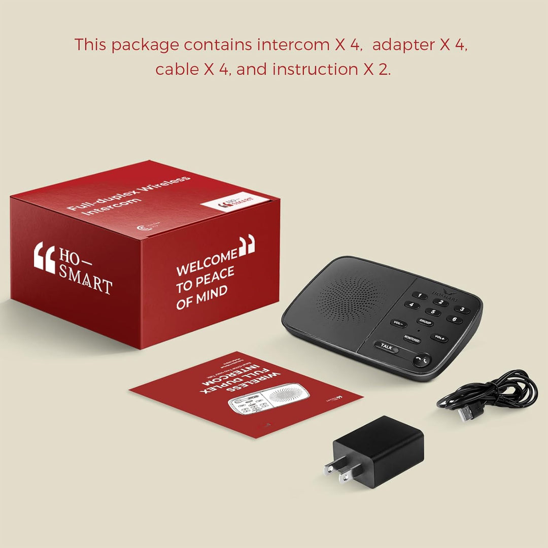 Hosmart Intercoms Wireless for Home UltraSpeak Pro, 2024 Full Duplex Wireless Intercom System for Bu