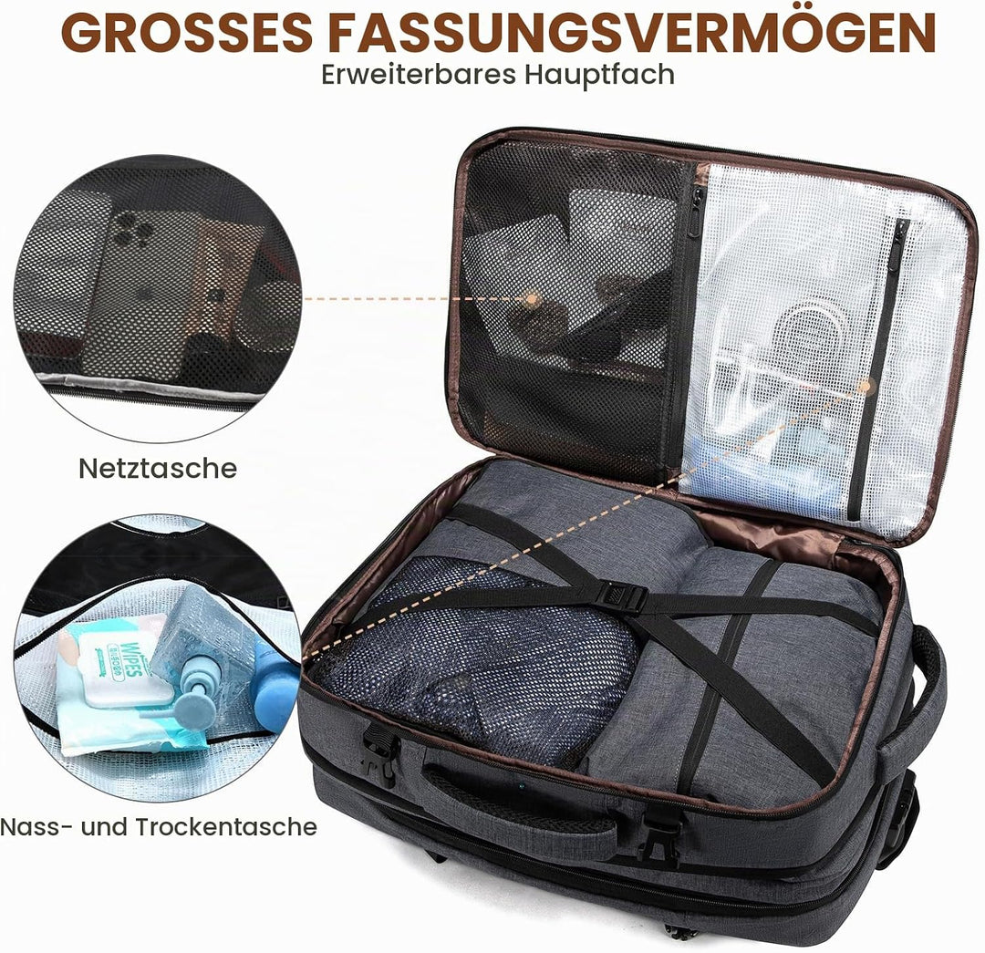 LOVEVOOK Rucksack Handgepäck Flugzeug, 40L Reiserucksack Handgepäck Flugzeug, Business Rucksack Herr