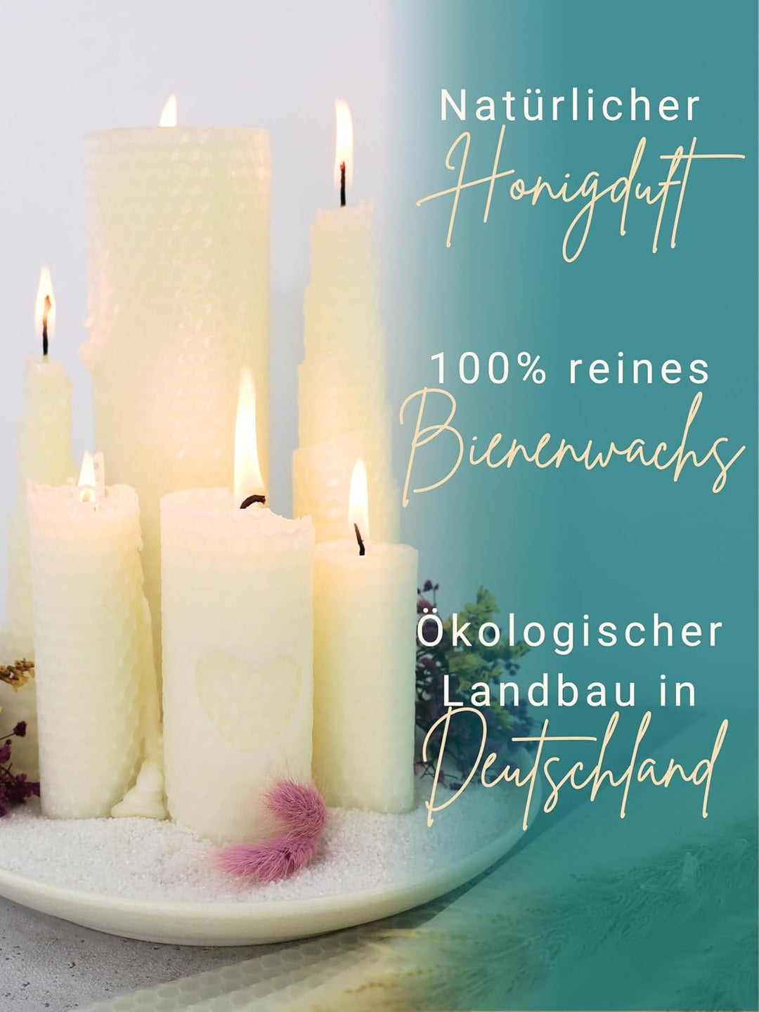 Wachsmann 15 XL Bienenwachsplatten 35 x 20 cm, reines Bienenwachs aus Deutschland, weiss, Wachsplatt