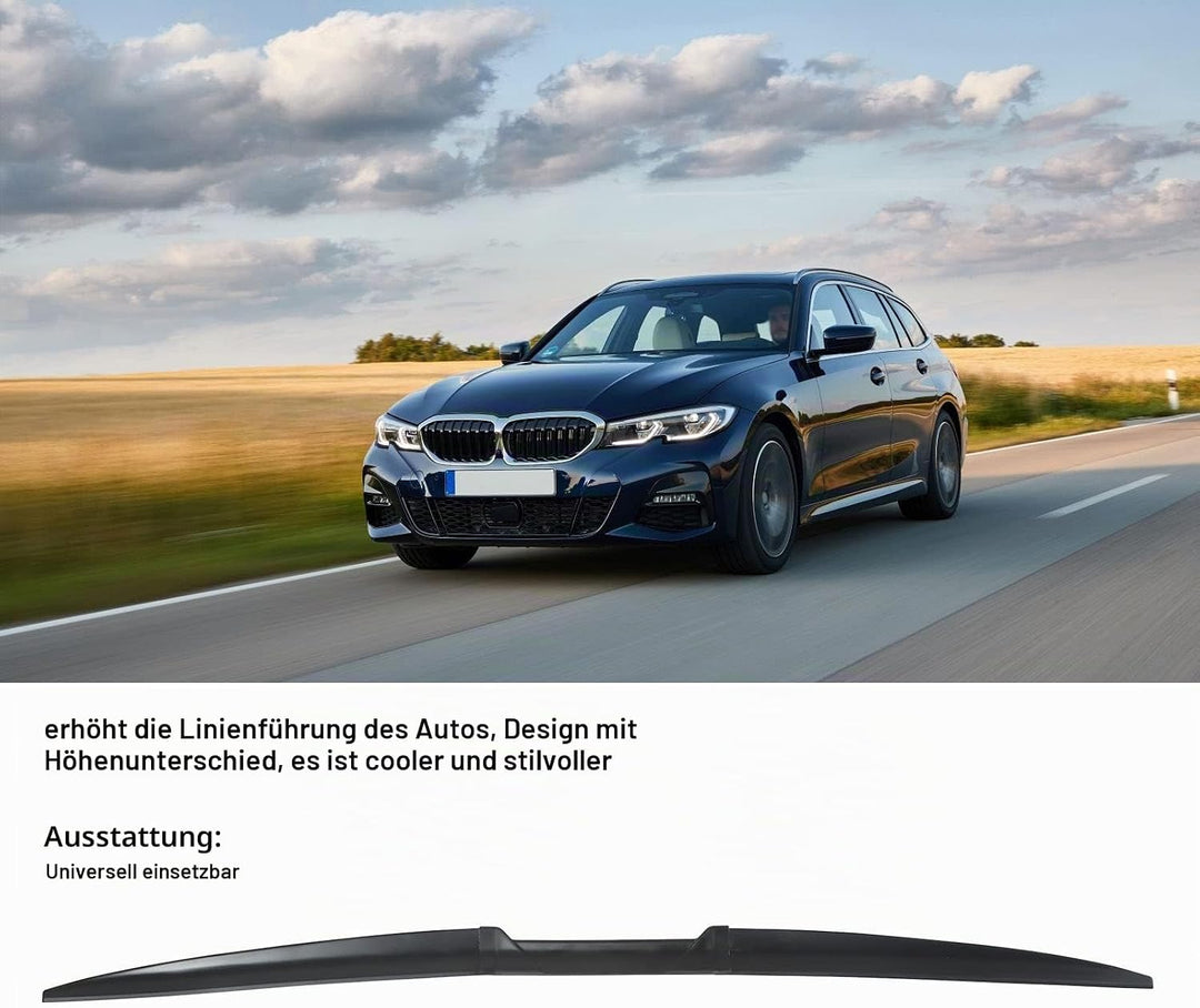 AMONIDA Universal Wing Spoiler, 52,76 Zoll Auto Heckflügel Gummi Kofferraumdeckel Heckklappenspoiler