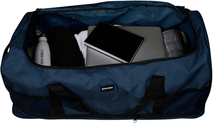 New Rebels Newark Navy Blau 3 Rolls Reisetasche - 130L erweiterbare Tasche mit Tragegriffen Und Reis