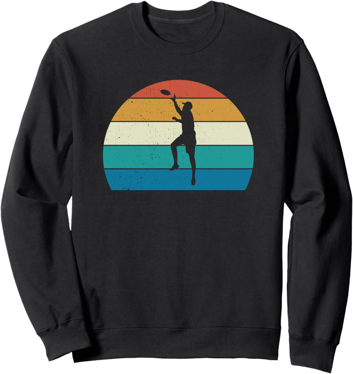 Vintage Ultimate Golf Disc Sport Bedrängter Sonnenuntergang Sweatshirt