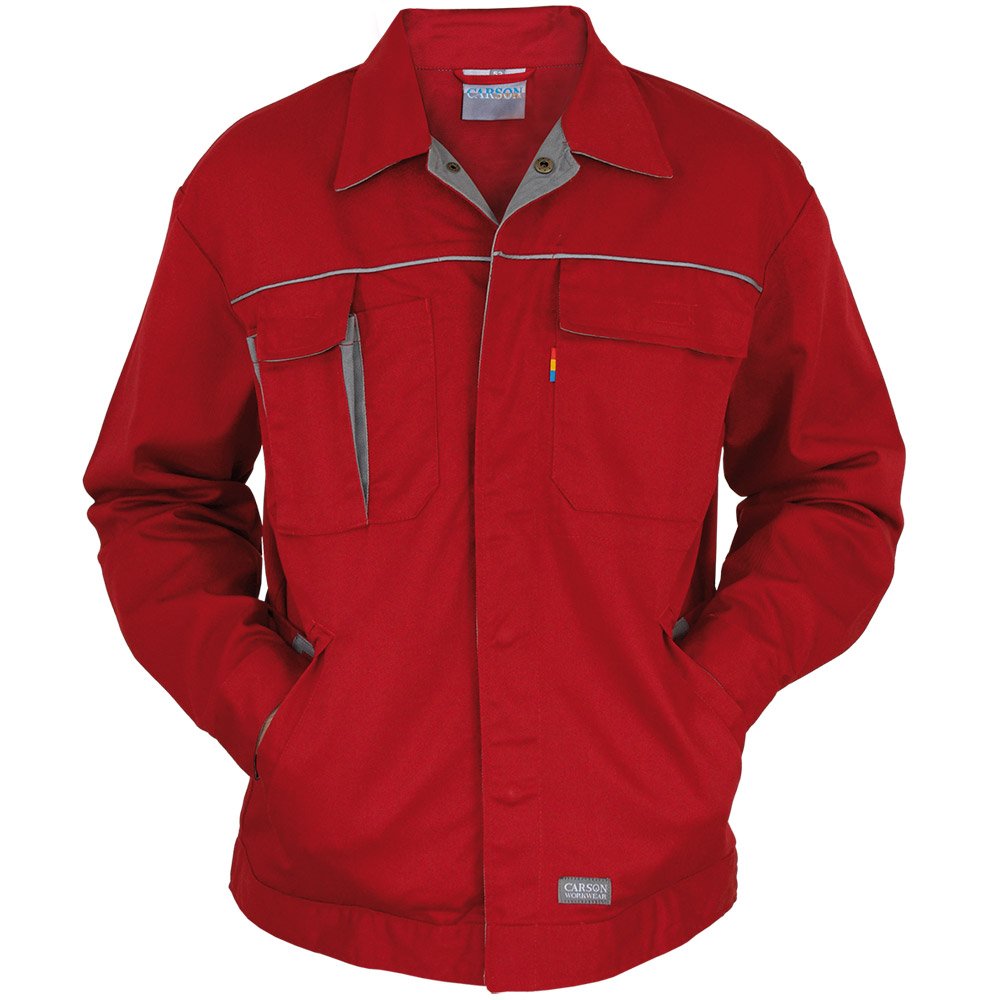 Carson Contrast Arbeitsjacke, 1 Stück, 44, rot/Grau, CC710.RTG 44 Rot / Grau, 44 Rot / Grau