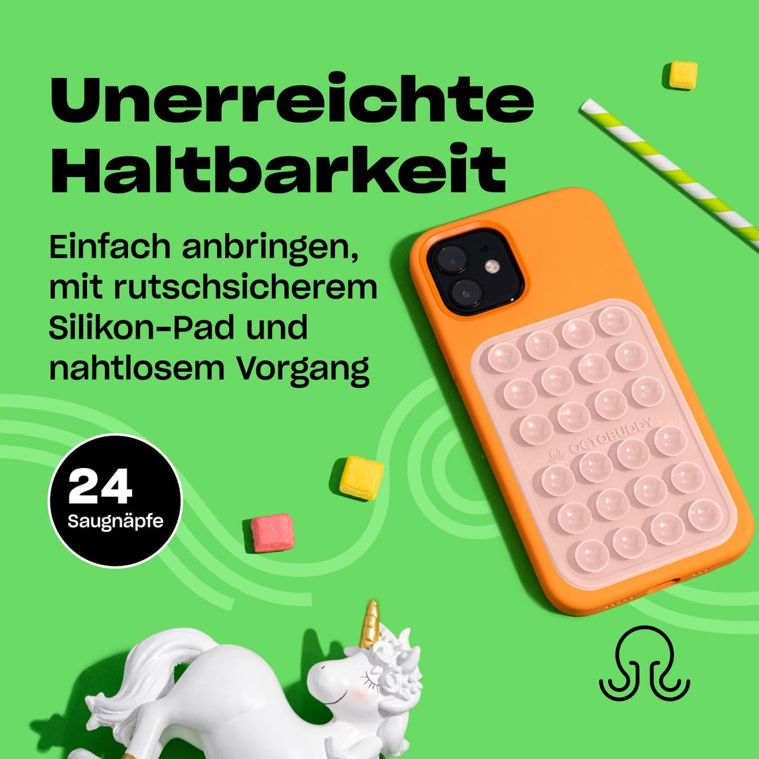 OCTOBUDDY Classic MAX Silikon-Saugnapf Halterung fürs Handy - rutschfeste Saugnapfhalterung für iPho