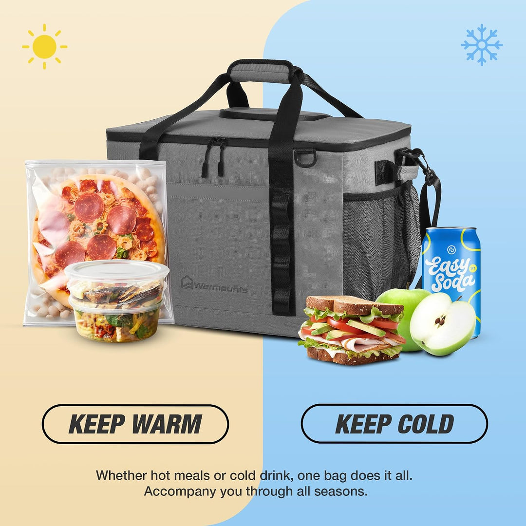 WARMOUNTS isolierte Kühltasche/Rucksack 36/48/75 Dosen, weiche tragbare Lunchtasche mit Reissverschl