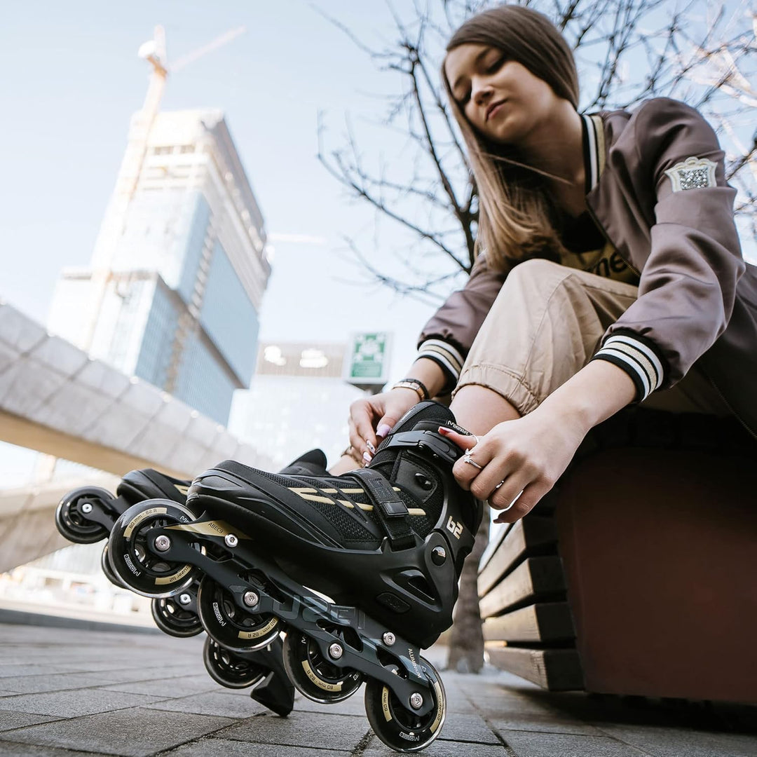 Movino Inline Skates Cruzer B2 Verstellbare Rollschuhe Damen Mädchen Jungen Inliner für Erwachsene m