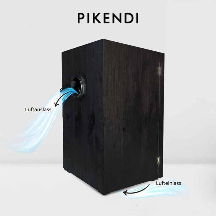 Bonsanto Pikendi Premium Schwarz Mini Grow Box, Komplett Set mit leisem Aktivkohlefilter &amp; 35W LED,