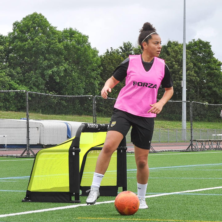 FORZA POD Tor | Pro Alu50 Tragbares Pop-Up-Trainingstor mit Netz und Tragetasche, Schnellaufbau | Le
