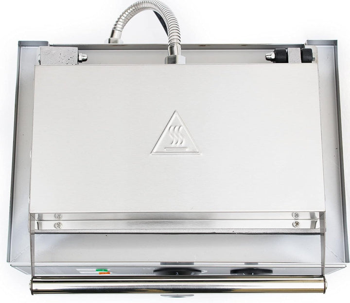Gewerbliche Sandwich-Maschine 1500W, Doppelte Grillplatten 15x15cm – 5 Min Timer, 50-300°C für Cafés