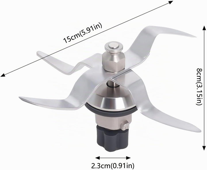 Ersatzmesser für Silvercrest Monsieur Cuisine Connect/Monsieur Cuisine Smart, Edelstahl Ersatzklinge