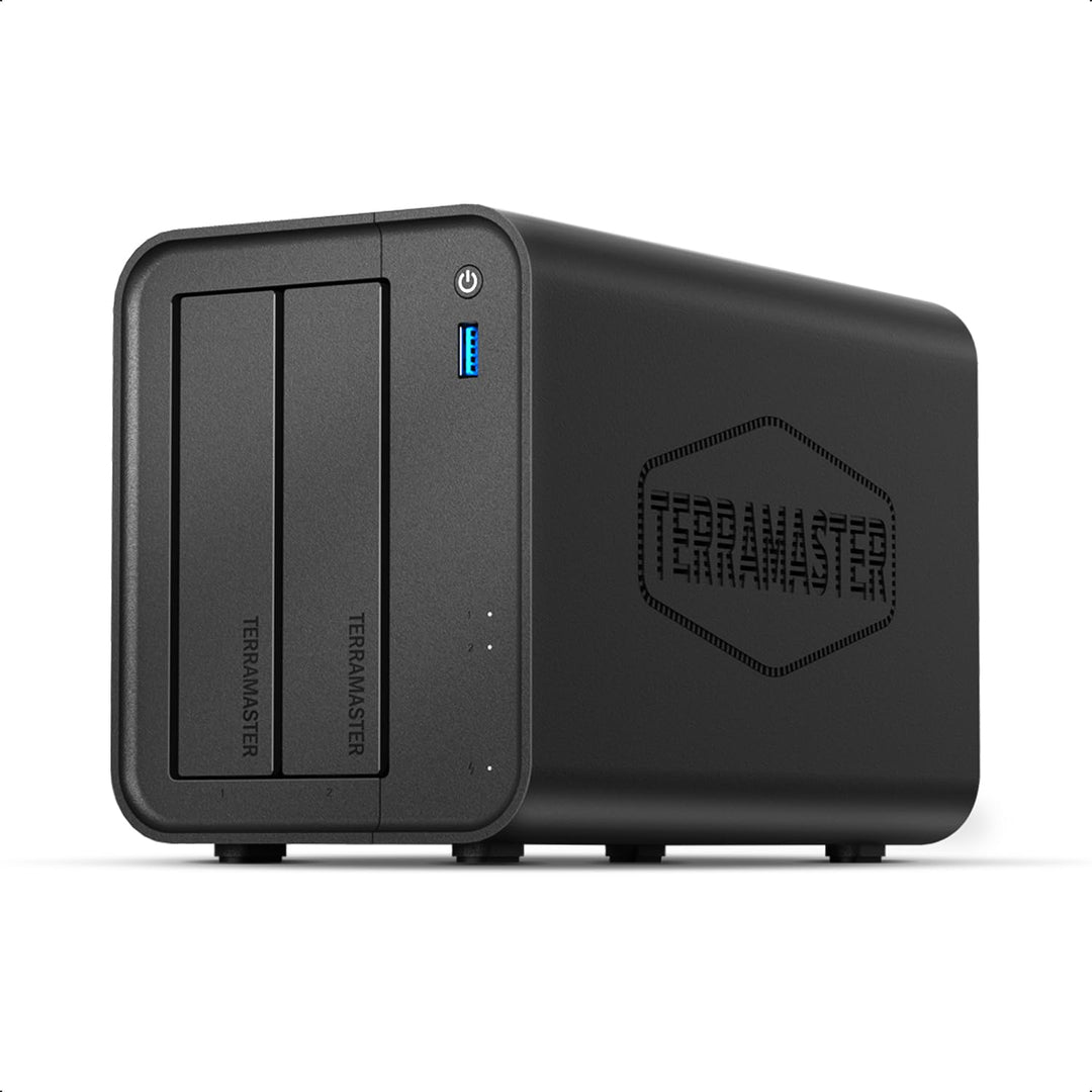 TERRAMASTER F2-425 2-Bay NAS-Speicher – Intel x86 Quad-Core-CPU, 4 GB RAM, 2,5 GbE LAN, Netzwerkgebu