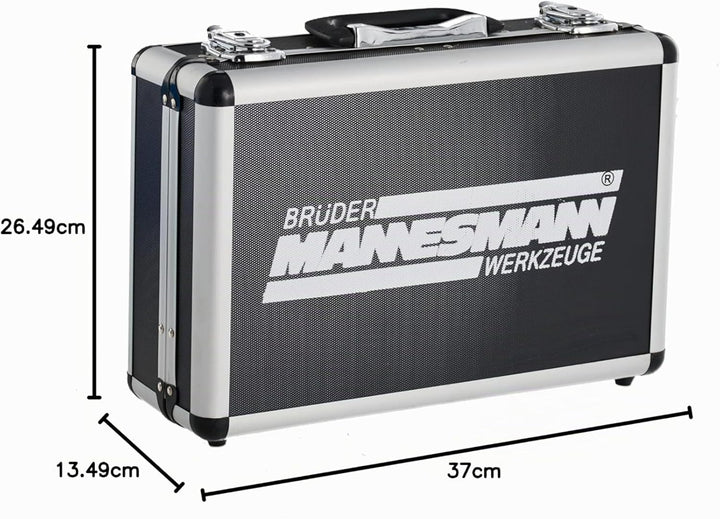 Brüder Mannesmann Werkzeuge 90-teilig Werkzeug-Koffer, 1 Stück, M29067 Single, Single