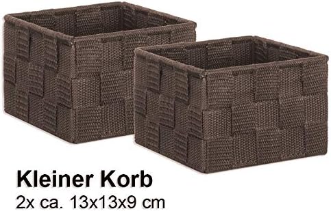 Brandsseller 4er Set Aufbewahrungsboxen - 28x28x10 cm, 26x13x9 cm, 13x13x9 cm (2x) – eckige Regalkör