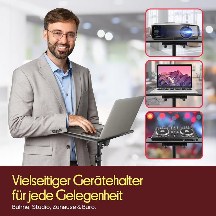 Pyle Universal Laptop- und Notebook-Ständer - Stativ für Computer, Projektor, DJ-Mixer oder E-Book -