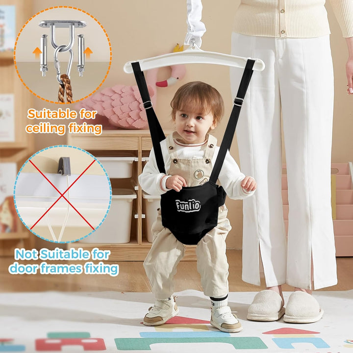 FUNLIO Baby Türhopser mit Deckenhaken für 6–24 Monate, Baby Hüpfschaukel für Drinnen und Draussen, K