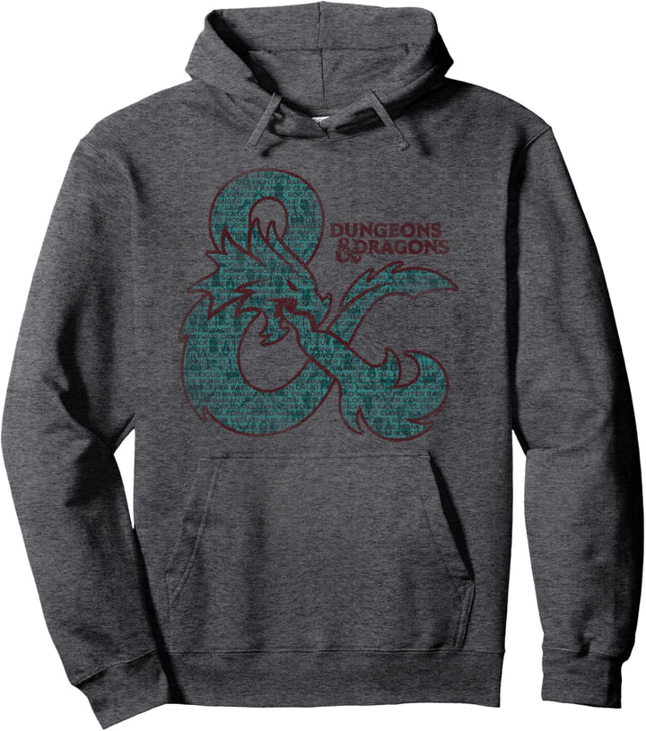 Dungeons & Dragons Classes in an Ampersand Logo Pullover Hoodie
