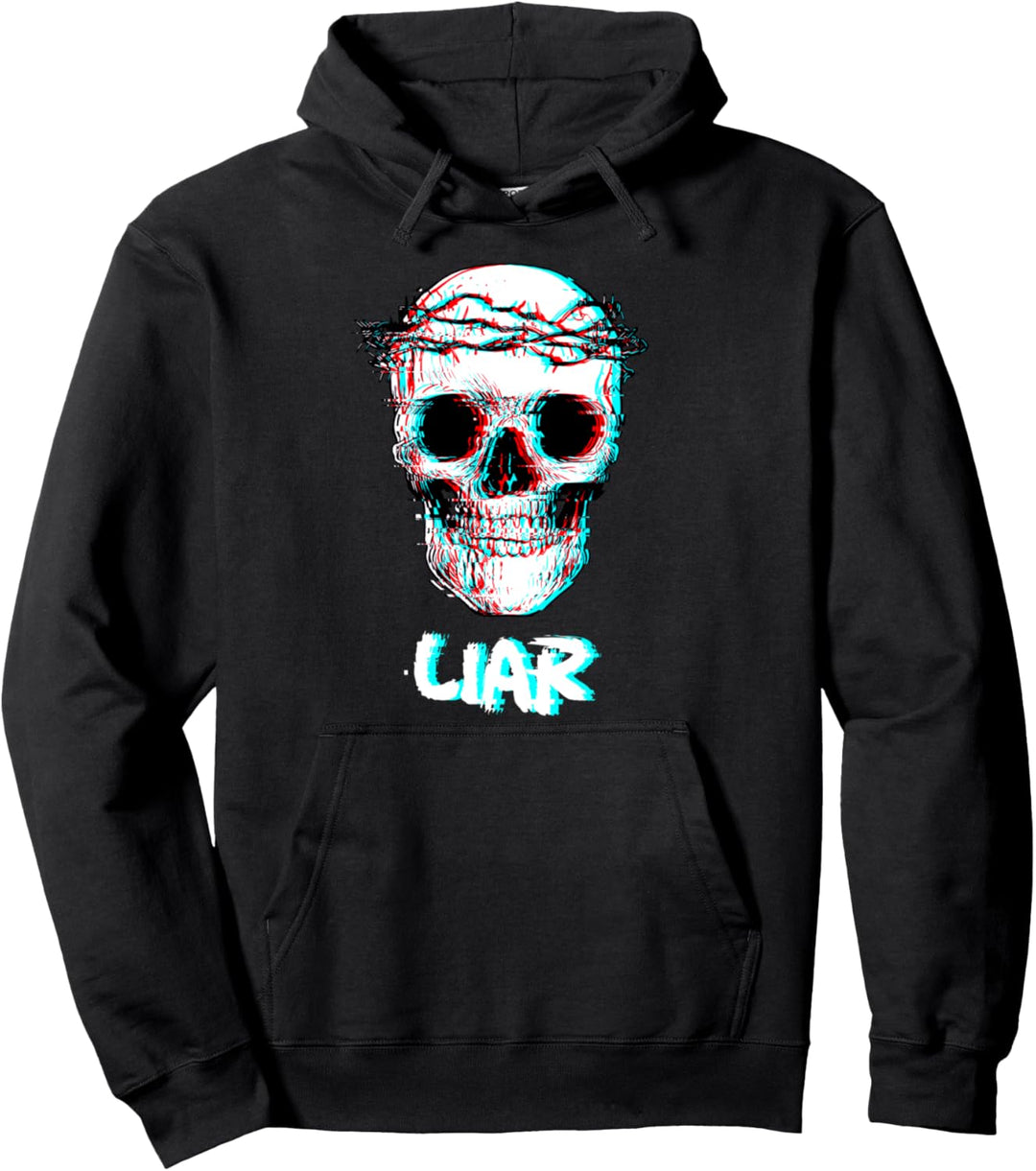 Vaporwave Atheist Jesus Liar Anti Religion Aesthetic Pullover Hoodie