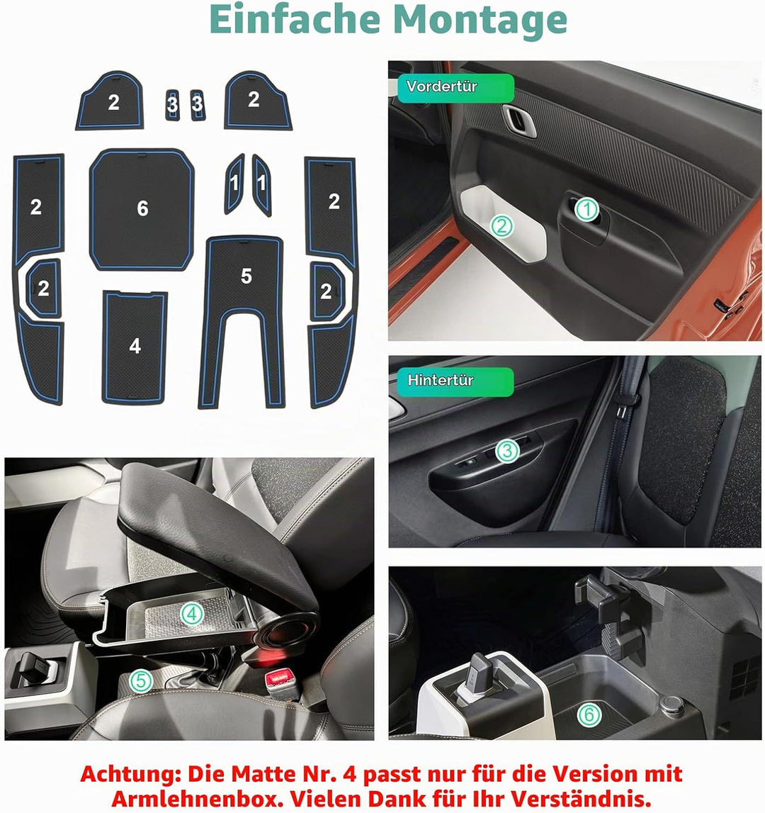 [Facelift 2025] GAFAT Neu Dacia Spring Electric EV 2025 2026 Antirutschmatten, Dacia Spring 2025 Gum