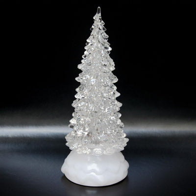 Tronje LED Christbaum 27cm Weihnachtsbaum mit Timer USB Tannenbaum beleuchteter Acrylbaum Wechselfar