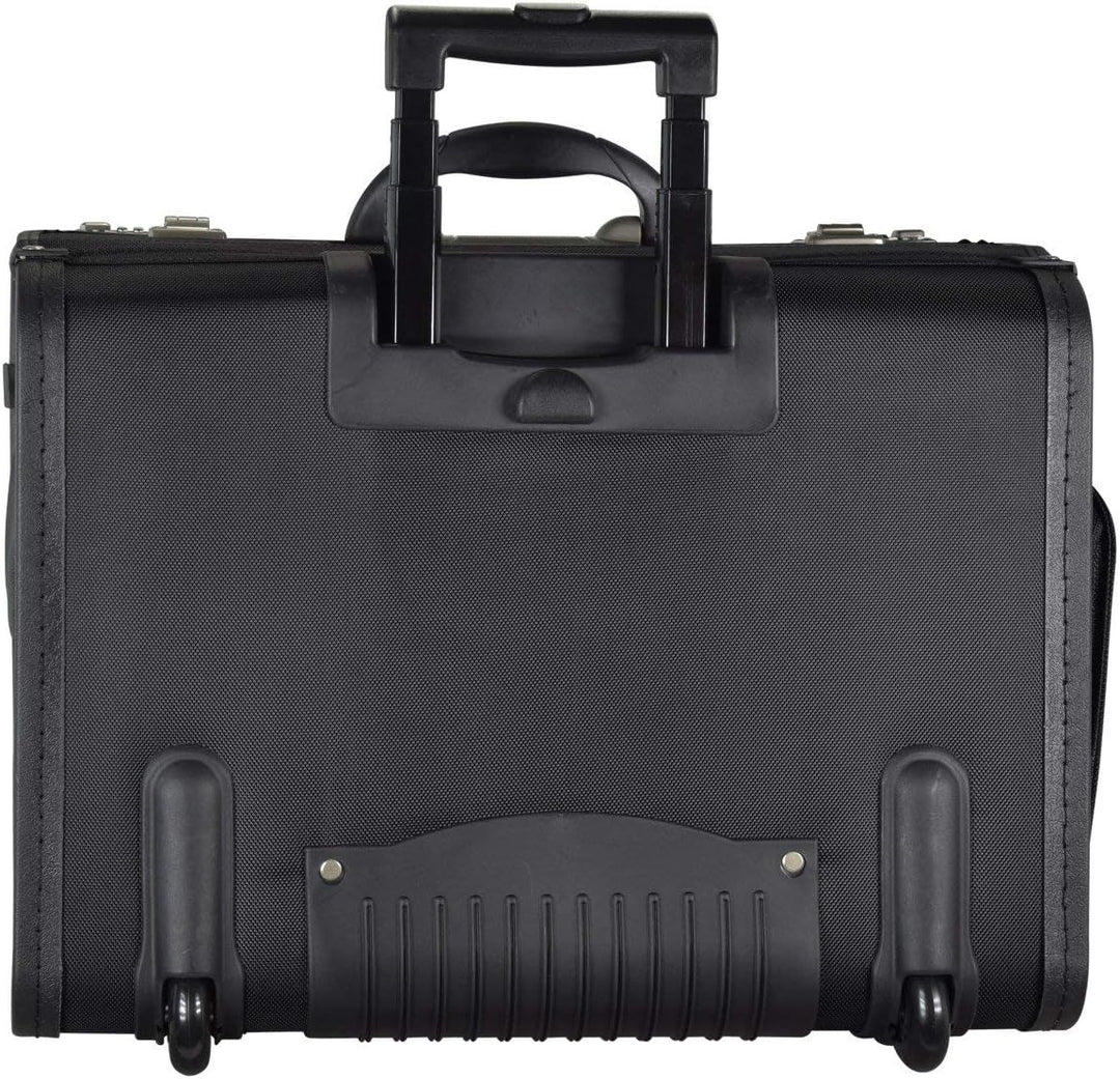 Pilotenkoffer Aktenkoffer Laptop Trolley Koffer Polyester Schwarz 48 cm Bowatex