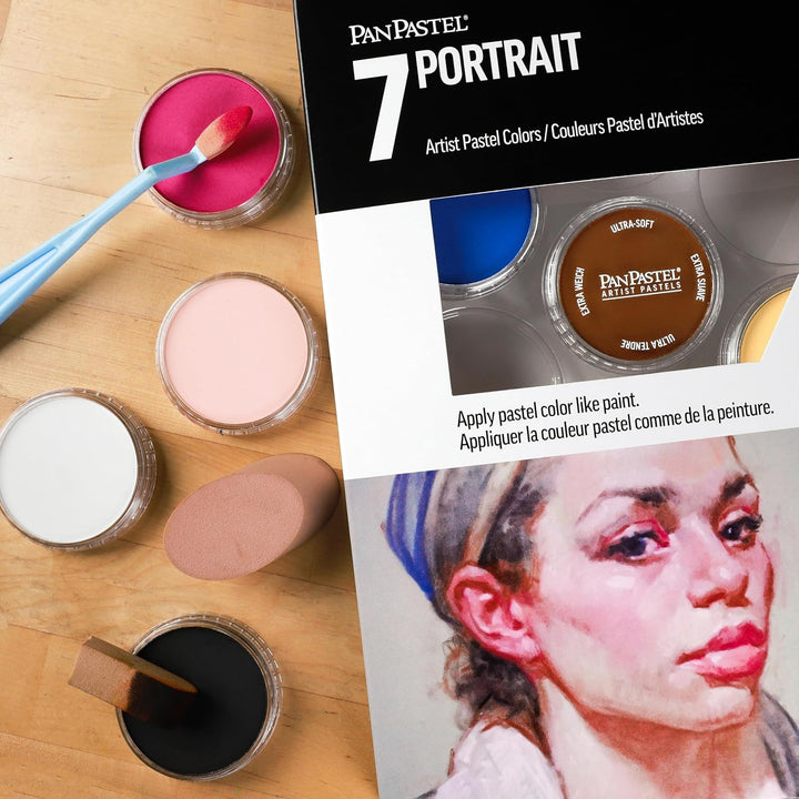 PanPastel 30073 Hochformat Ultra Soft Artist Pastell Set, 9 ml, 7 Stück, Porträt, 7 Color
