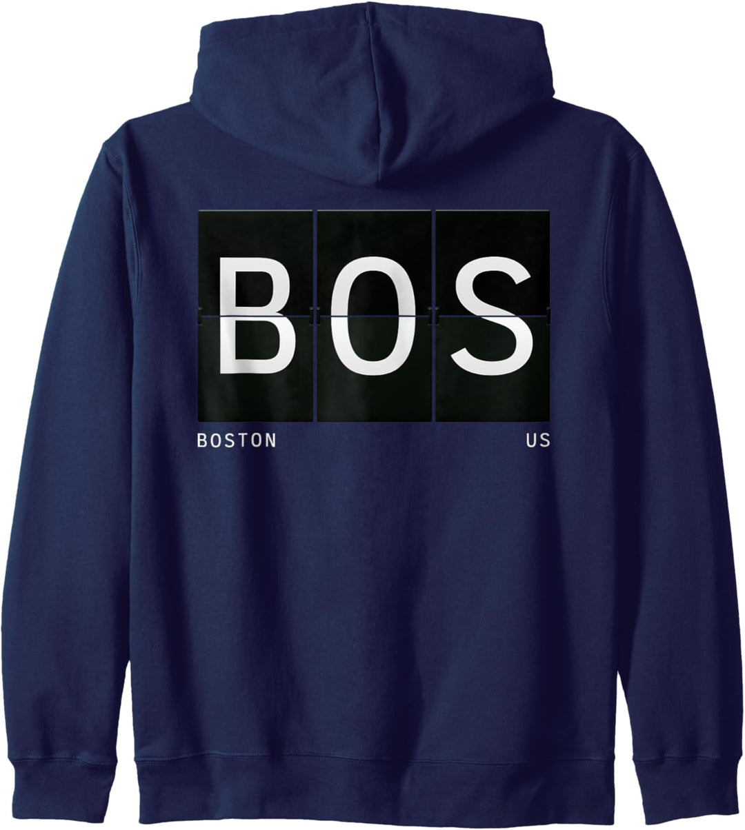 BOS 'Boston Massachusetts' US Retro Reise Flughafen Code Kapuzenjacke
