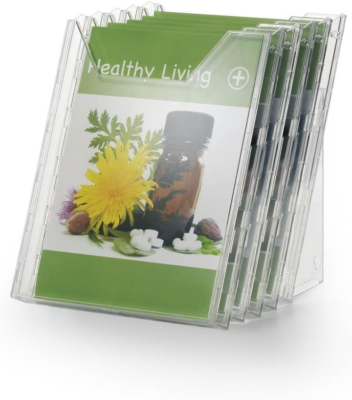 Durable Prospektspender Combiboxx A4 Set XL, 5 Fächer, für Tisch- und Wandanwendung, transparent, 85